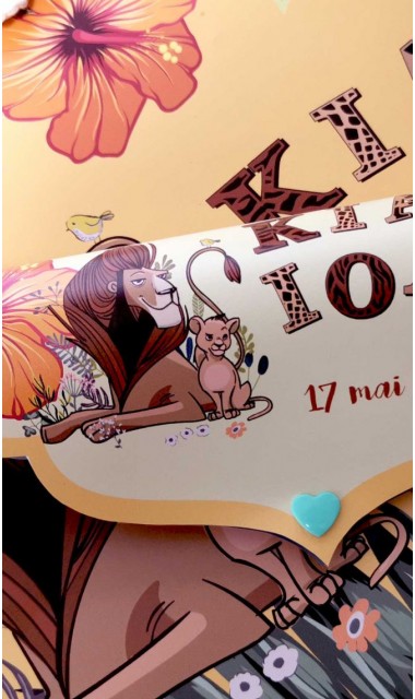 Trusou de botez cu micul pui de leu Simba din celebrul desen animat Baby Simba 2